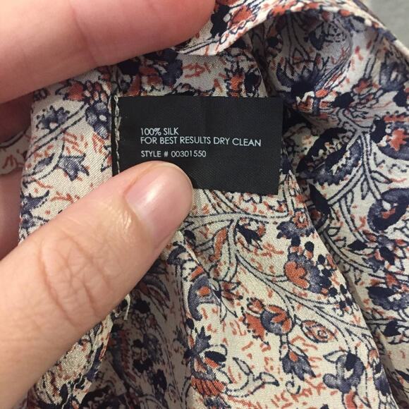 nwt Club Monaco Lyndon Silk Skirt size US 6 Russet Brown Rouge Print - Picture 5 of 7